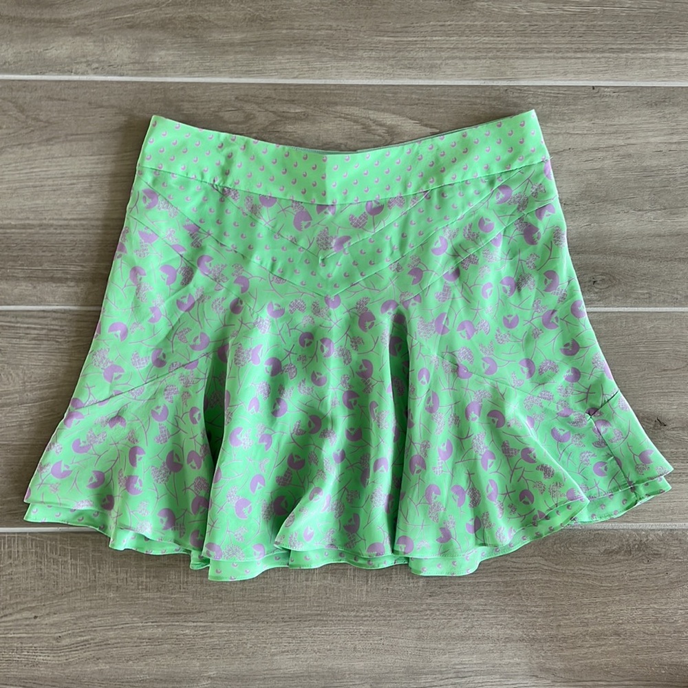 Marc Jacobs fresh mint multi silk skirt. NWT.